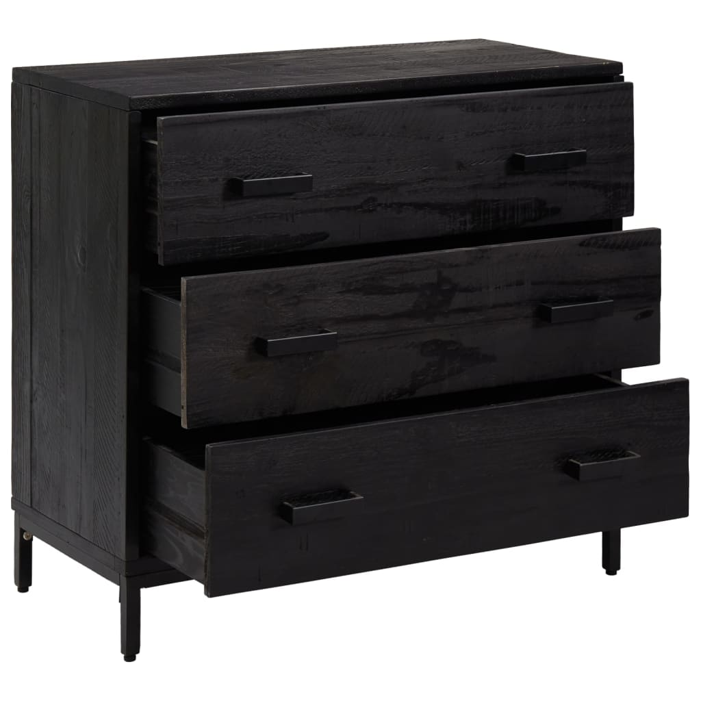 Cómoda De Madera Maciza De Pino 75X35X70 Cm