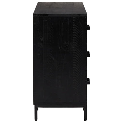 Cómoda De Madera Maciza De Pino 75X35X70 Cm