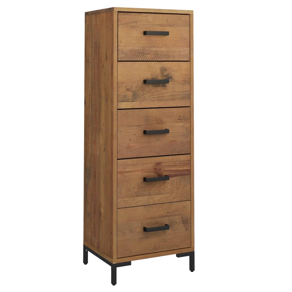 Cómoda De Madera Maciza De Pino 42X35X110 Cm