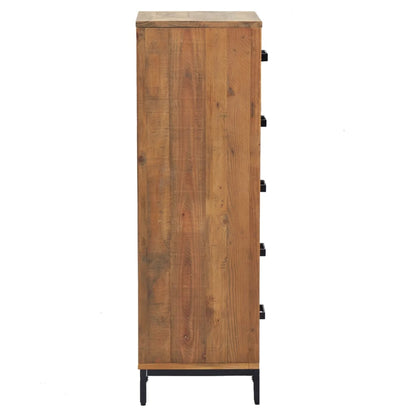 Cómoda De Madera Maciza De Pino 42X35X110 Cm