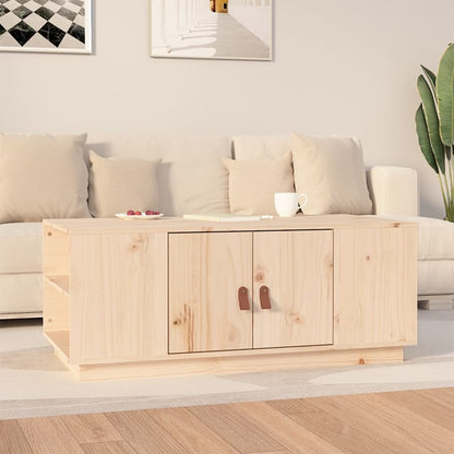 Mesa De Centro De Madera Maciza De Pino 100X50X41 Cm