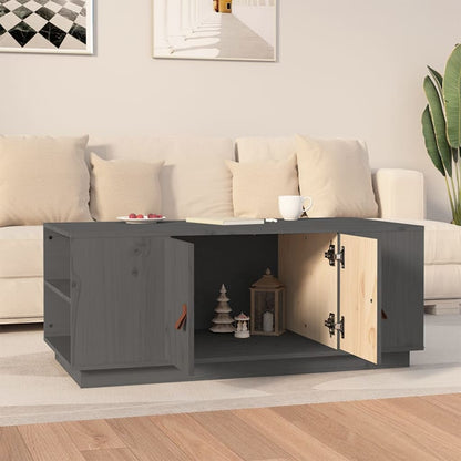 Mesa De Centro De Madera Maciza De Pino 100X50X41 Cm