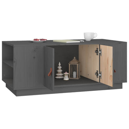 Mesa De Centro De Madera Maciza De Pino 100X50X41 Cm