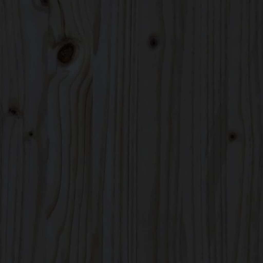 Taburetes Altos 2 Uds Madera Maciza De Pino Negro 40X40X78 Cm