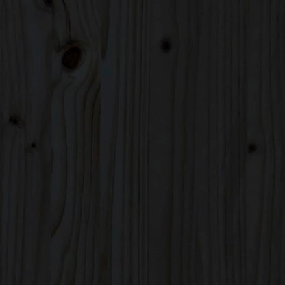 Taburetes Altos 2 Uds Madera Maciza De Pino Negro 40X40X78 Cm