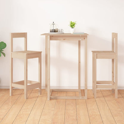 Taburetes Altos 2 Uds Madera Maciza De Pino 40X41,5X112 Cm