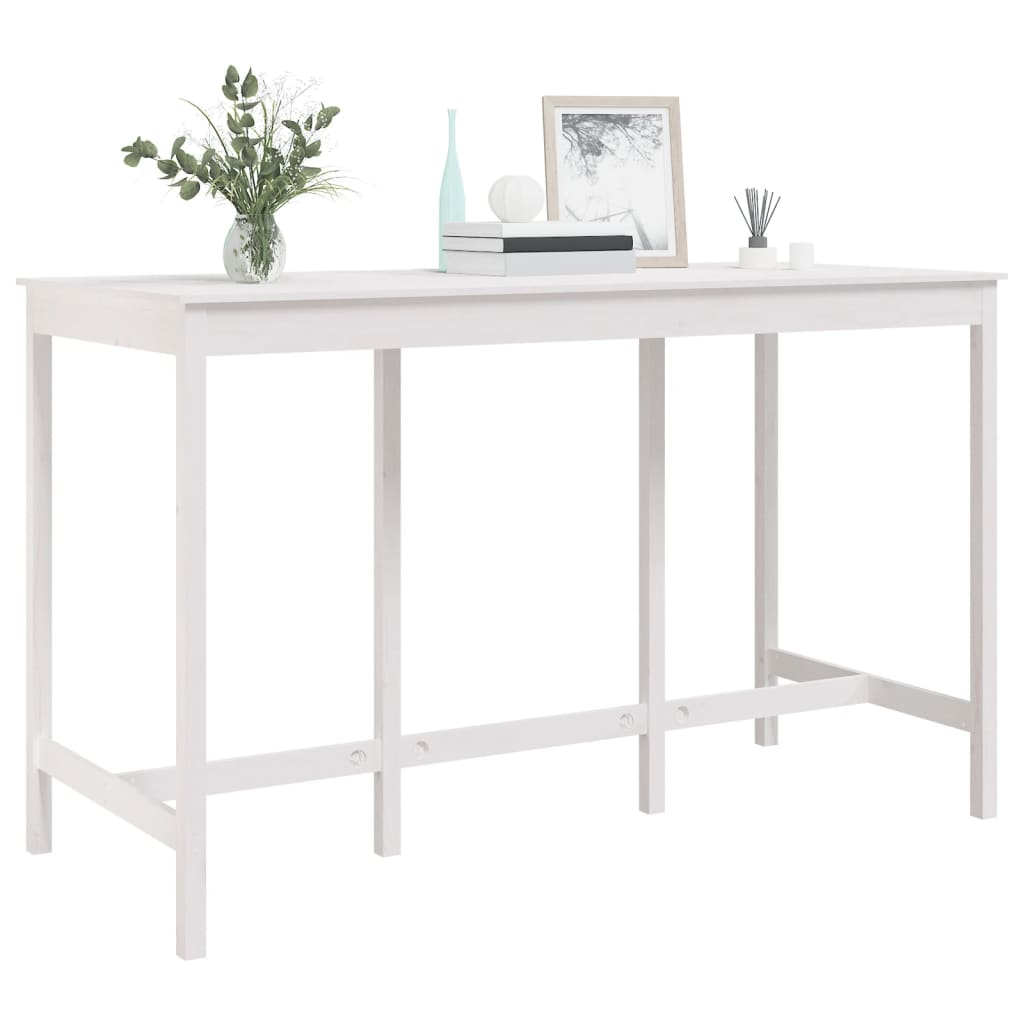 Mesa Alta De Bar Madera Maciza De Pino
