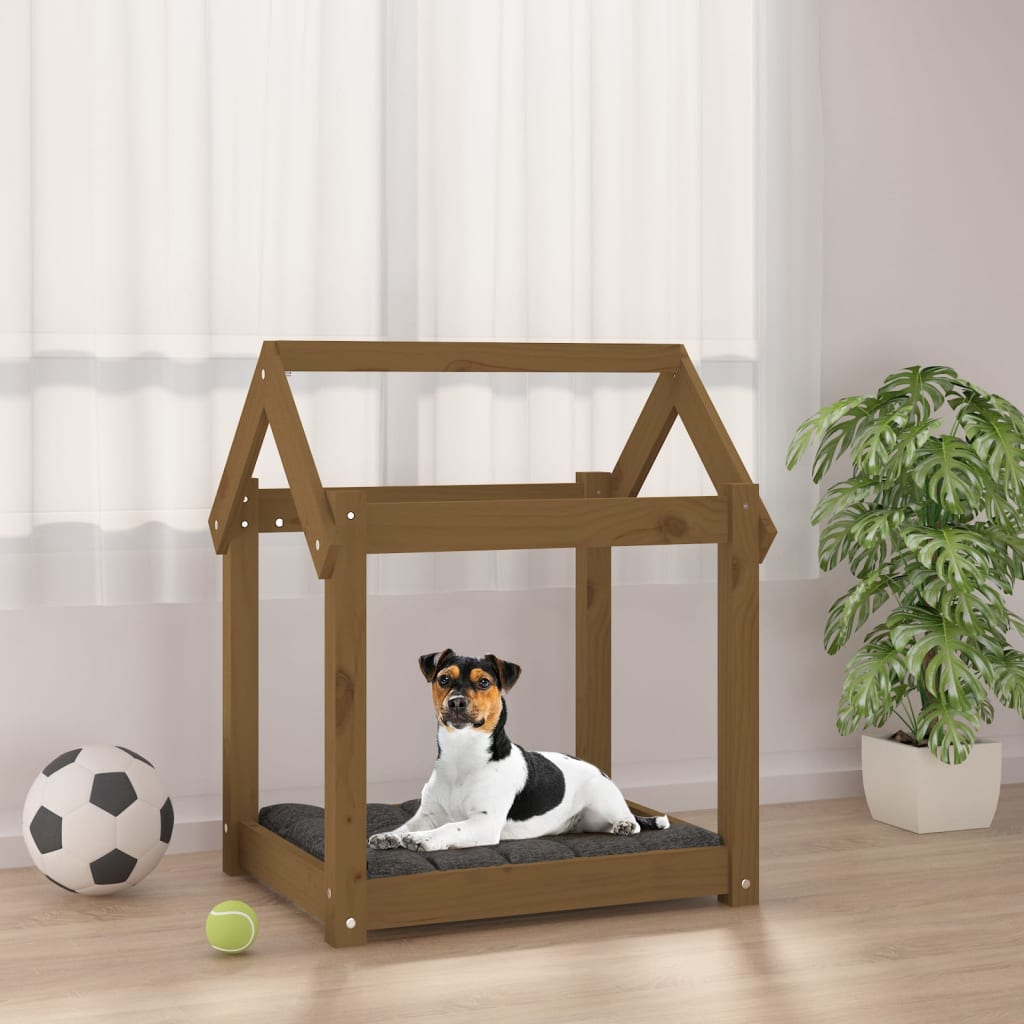 Cama Para Perros Madera Maciza De Pino