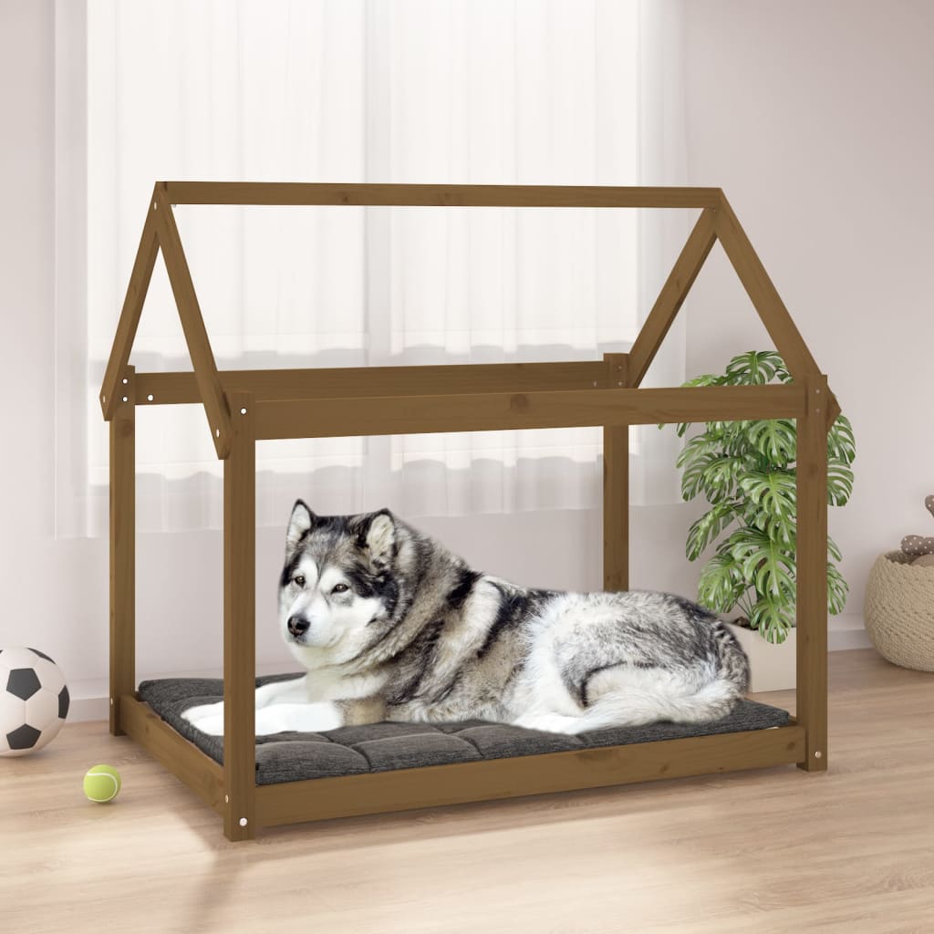 Cama Para Perros Madera Maciza De Pino