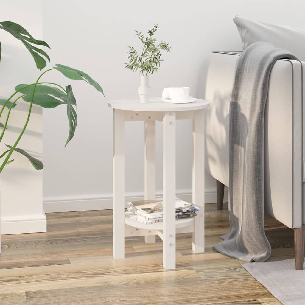Mesa De Centro De Madera Maciza De Pino Ø55X60 Cm