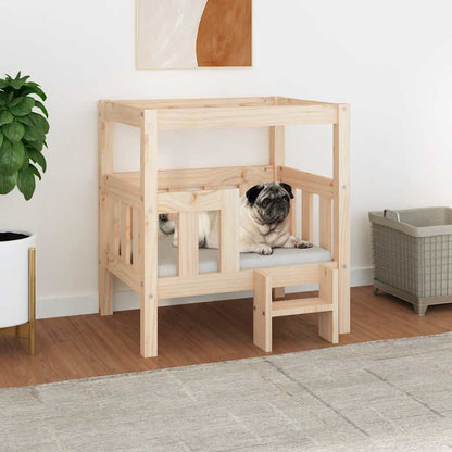Cama Para Perros Madera Maciza De Pino 95,5X73,5X900 Cm