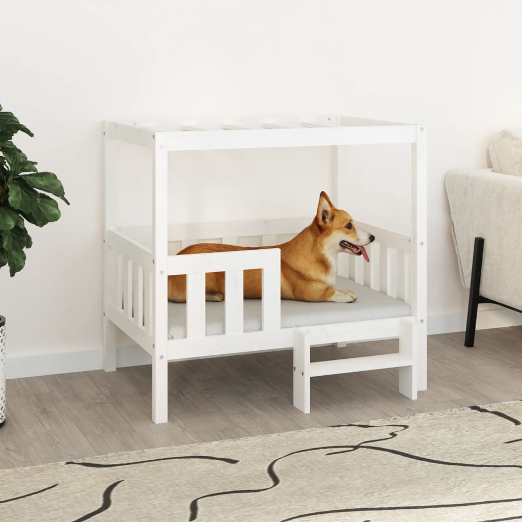 Cama Para Perros Madera Maciza De Pino 95,5X73,5X900 Cm