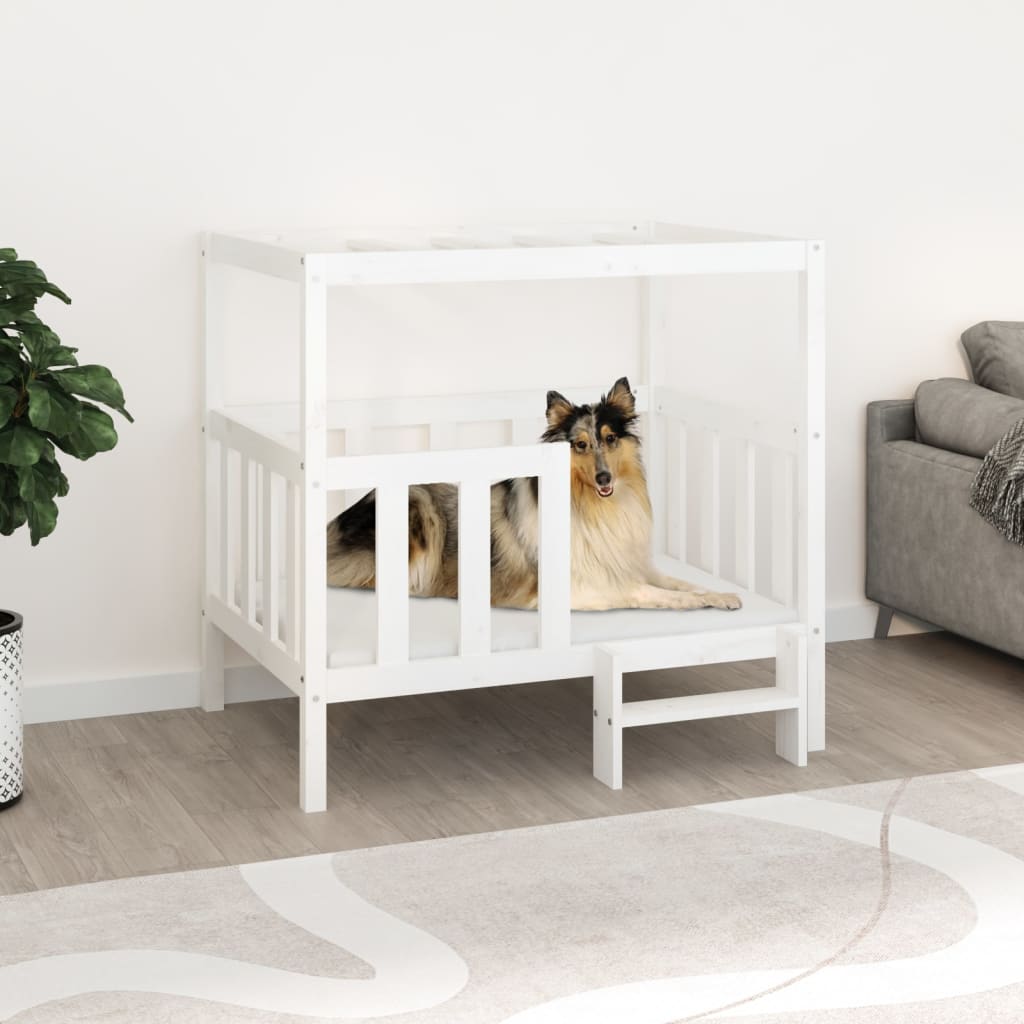Cama Para Perros Madera Maciza De Pino 95,5X73,5X900 Cm