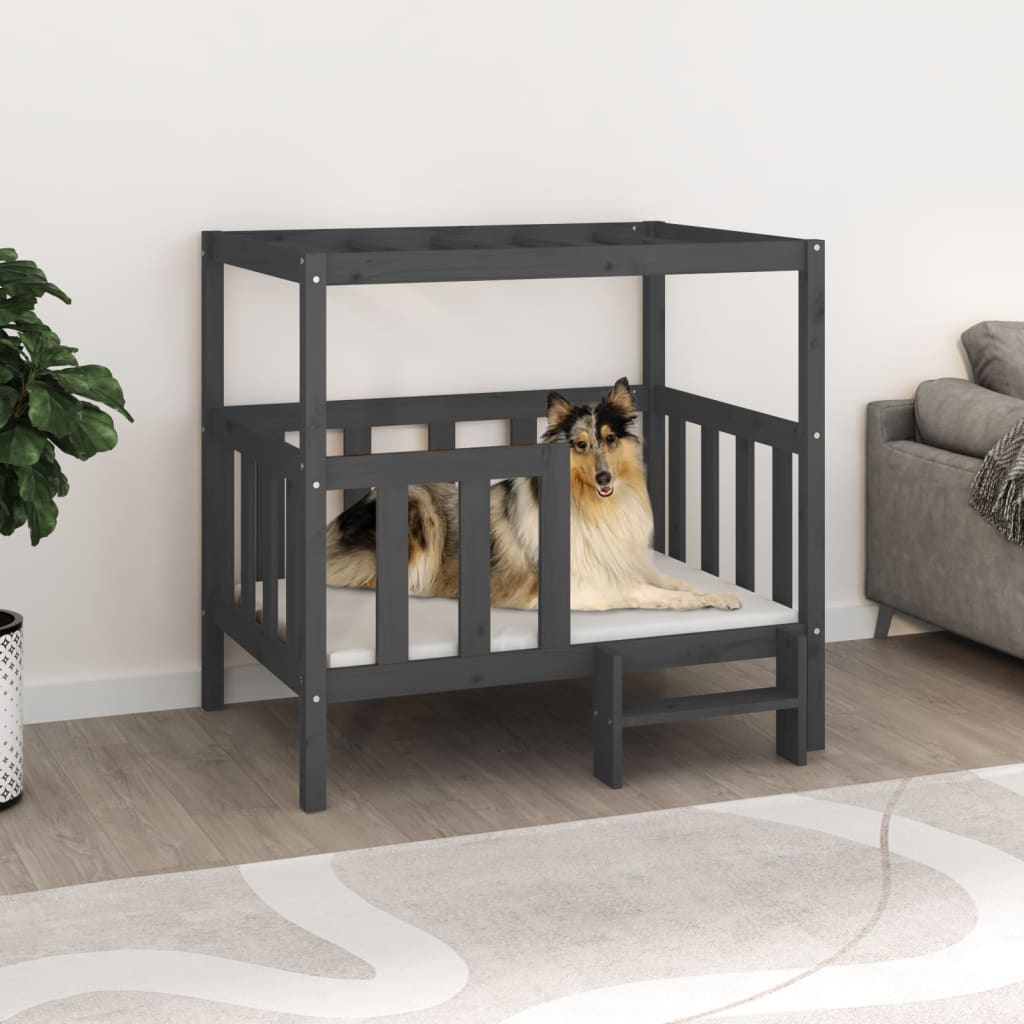 Cama Para Perros Madera Maciza De Pino 95,5X73,5X900 Cm