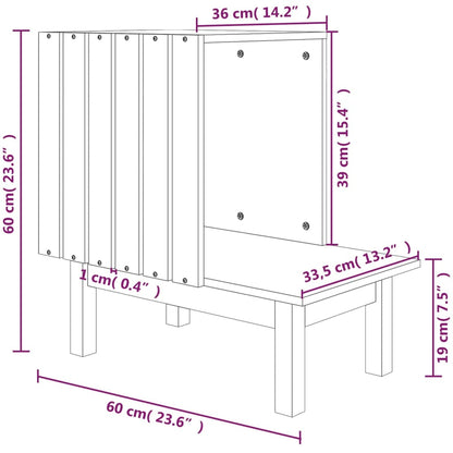 Casa Para Gatos De Madera Maciza De Pino 60X36X60 Cm
