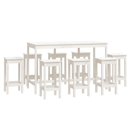 Set De Bar 9 Piezas Madera Maciza De Pino