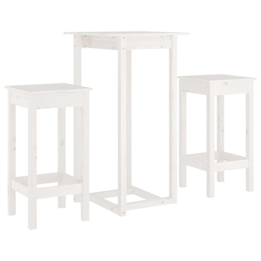 Set De Bar 3 Piezas Madera Maciza De Pino