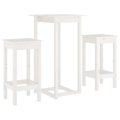 Set De Bar 3 Piezas Madera Maciza De Pino