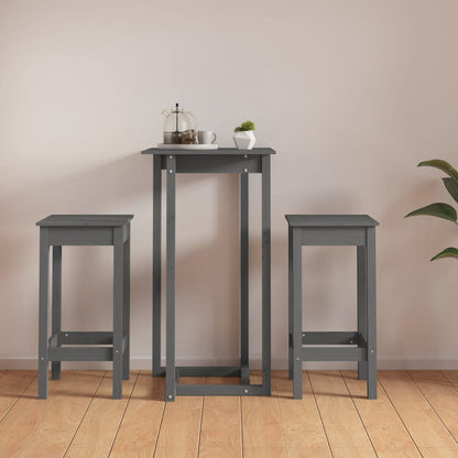 Set De Bar 3 Piezas Madera Maciza De Pino
