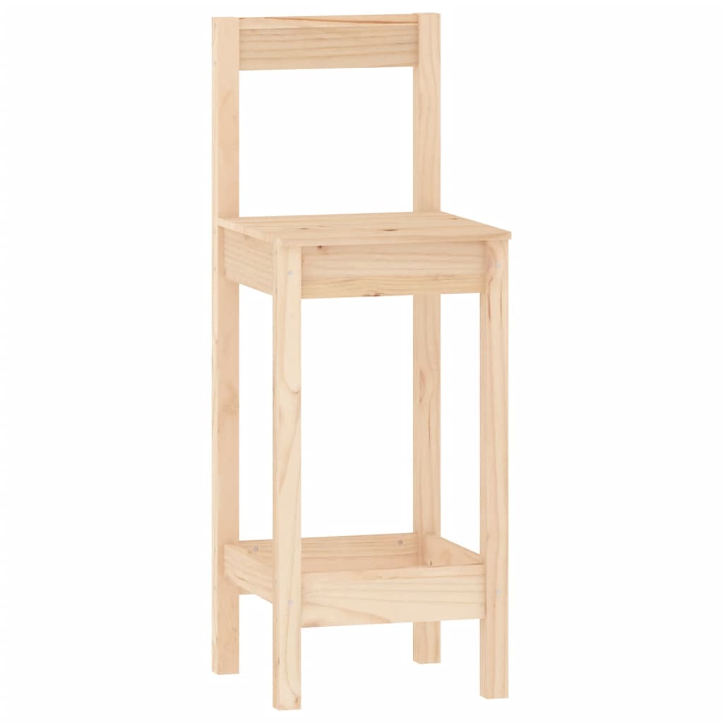 Set De Bar 3 Piezas Madera Maciza De Pino