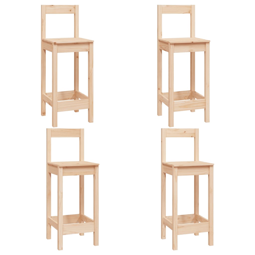 Set De Bar 5 Piezas Madera Maciza De Pino