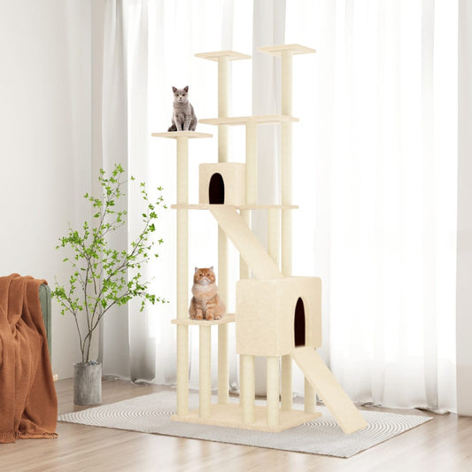 Rascador Para Gatos Con Postes De Sisal 190 Cm
