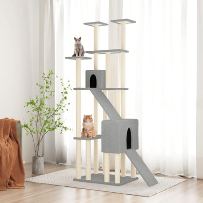 Rascador Para Gatos Con Postes De Sisal 190 Cm
