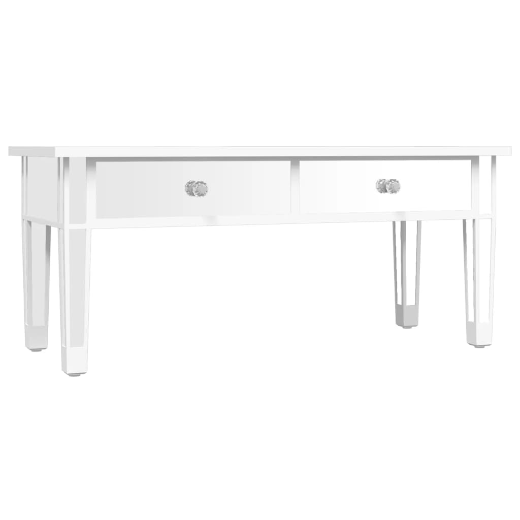 Mesa De Centro Especular Madera Tecnológica Vidrio 106X45X45 Cm