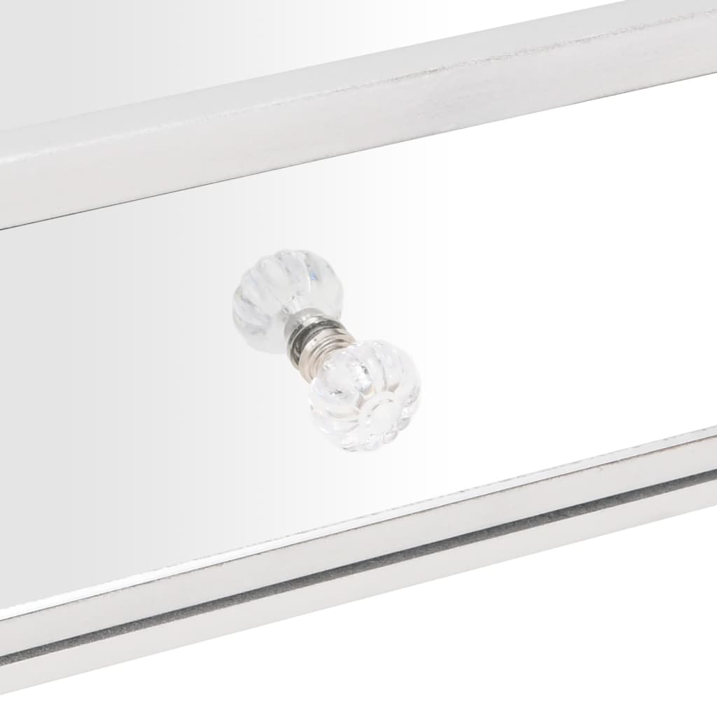 Mesa De Centro Especular Madera Tecnológica Vidrio 106X45X45 Cm