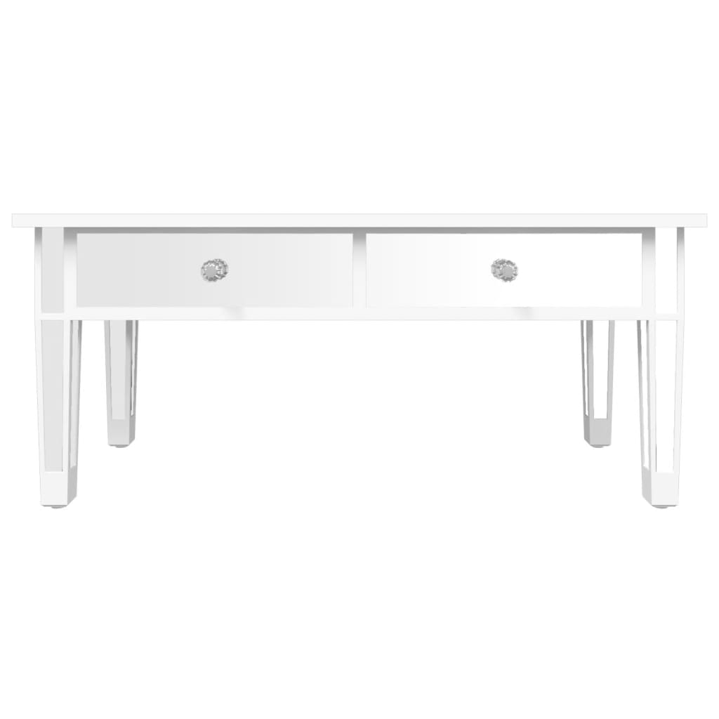 Mesa De Centro Especular Madera Tecnológica Vidrio 106X45X45 Cm