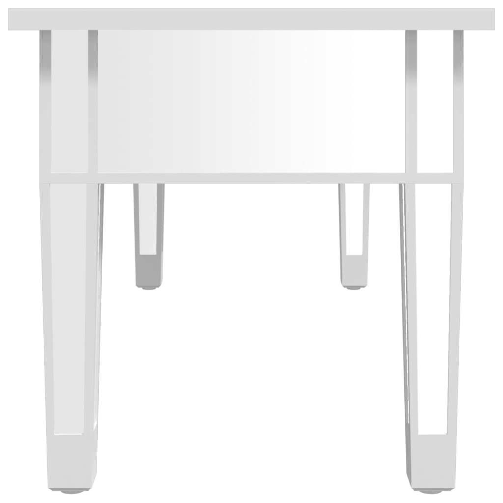 Mesa De Centro Especular Madera Tecnológica Vidrio 106X45X45 Cm