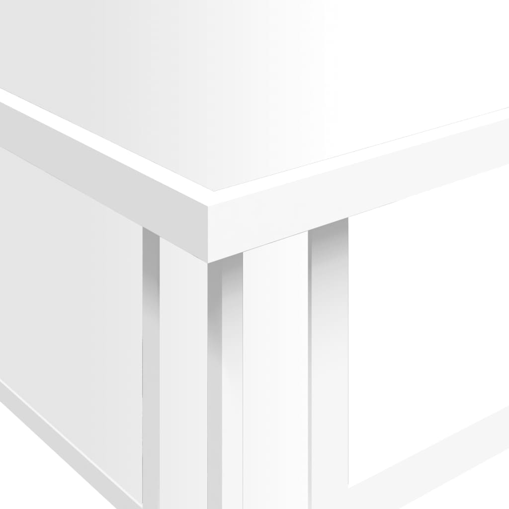 Mesa De Centro Especular Madera Tecnológica Vidrio 106X45X45 Cm