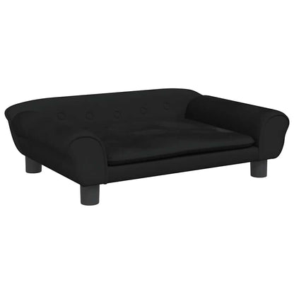 Cama Para Perros De Terciopelo Negra