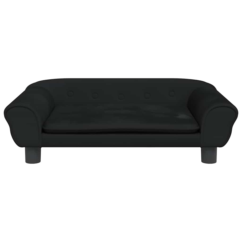 Cama Para Perros De Terciopelo Negra