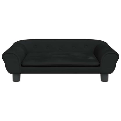 Cama Para Perros De Terciopelo Negra