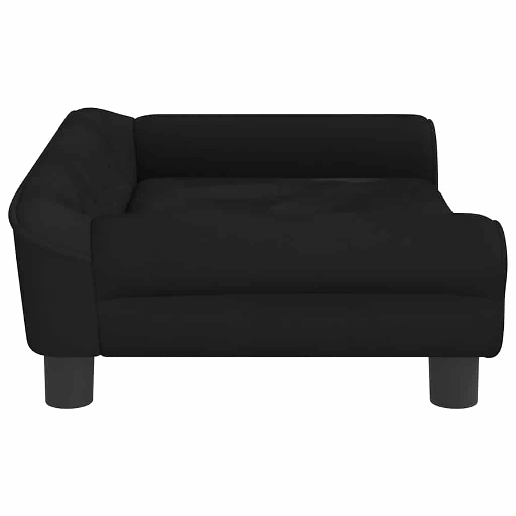 Cama Para Perros De Terciopelo Negra