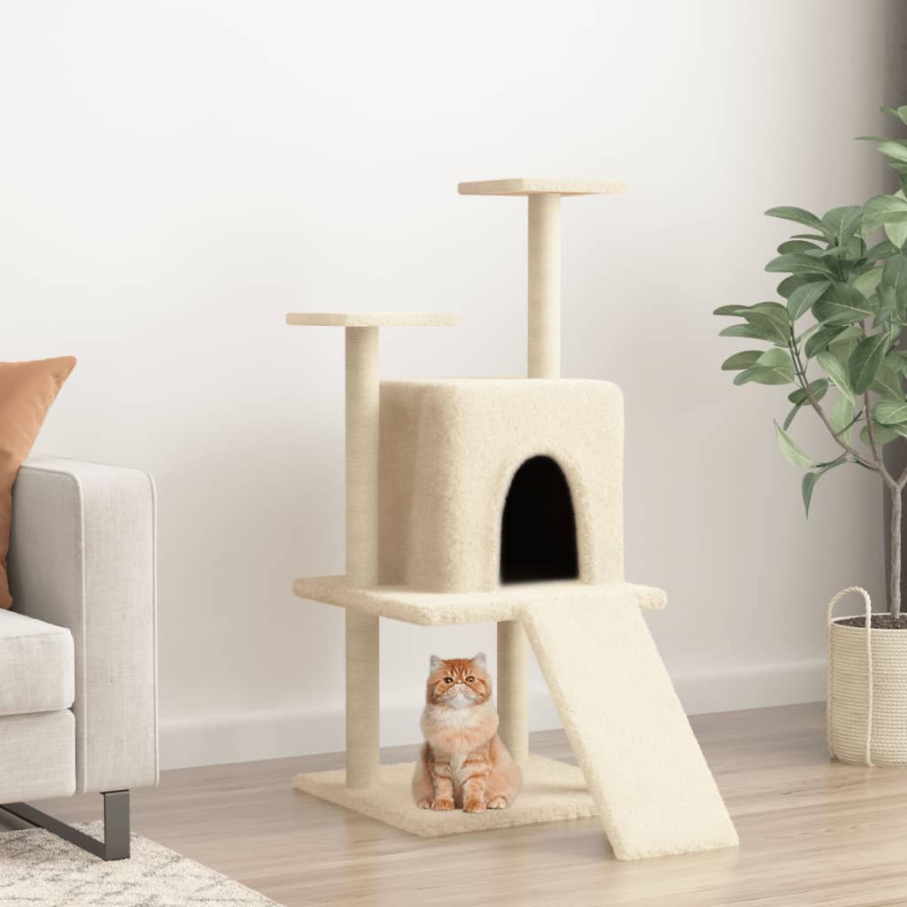 Rascador Para Gatos Con Postes De Sisal 110 Cm