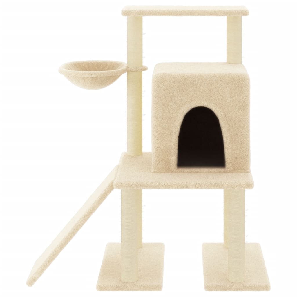 Rascador Para Gatos Con Postes De Sisal Color 96,5 Cm