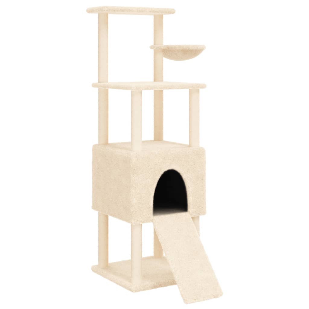 Rascador Para Gatos Con Postes De Sisal 153 Cm