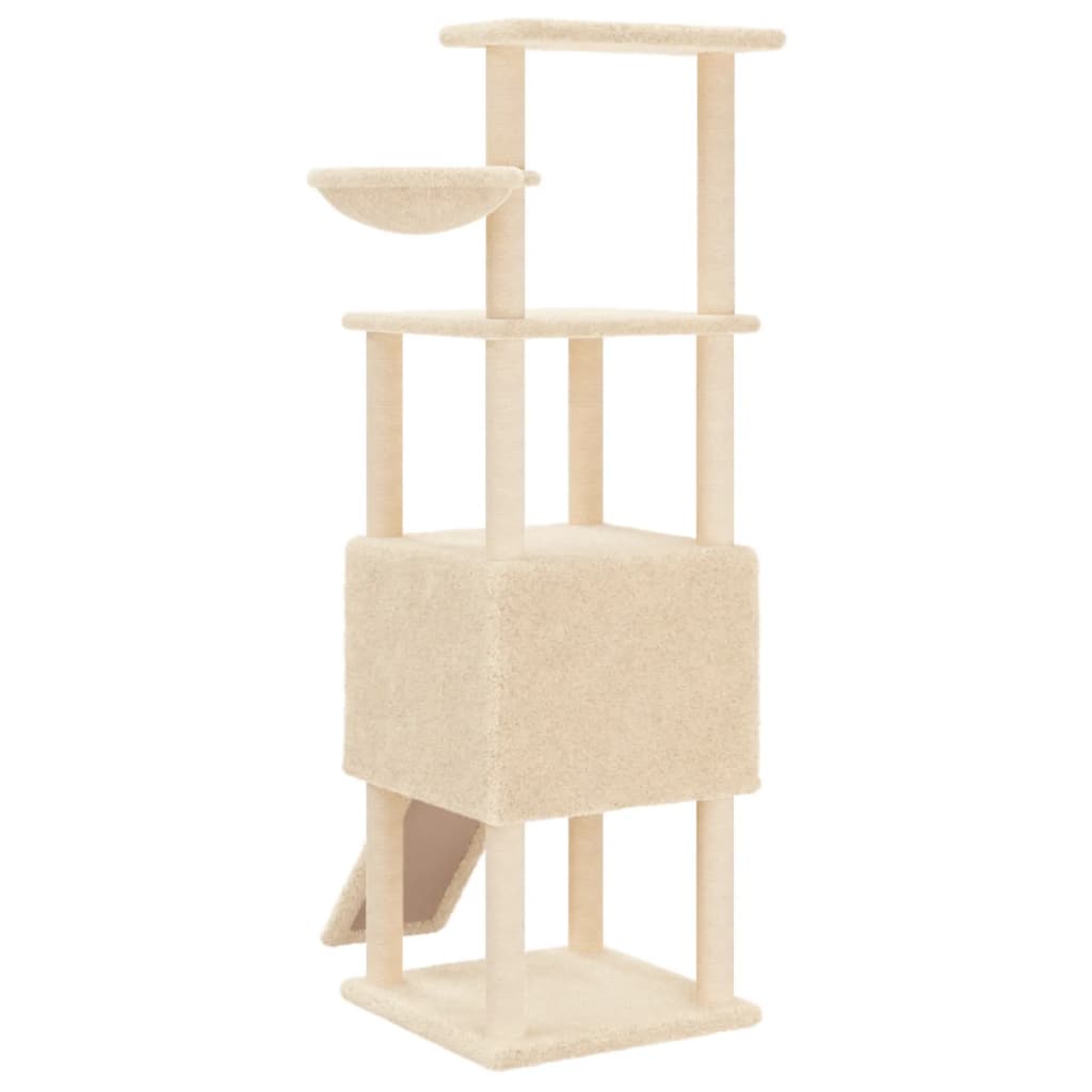 Rascador Para Gatos Con Postes De Sisal 153 Cm