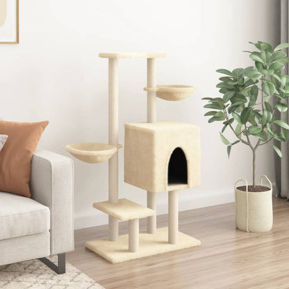 Rascador Para Gatos Con Postes De Sisal Color 117 Cm
