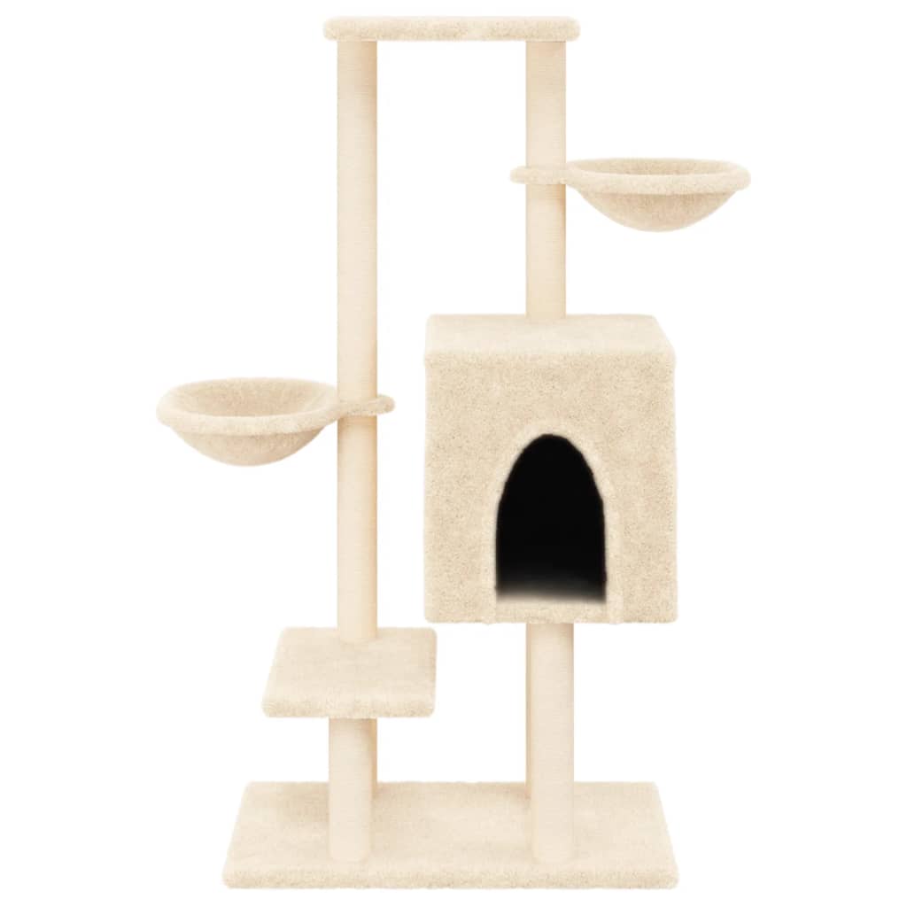 Rascador Para Gatos Con Postes De Sisal Color 117 Cm