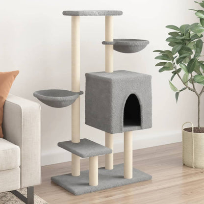 Rascador Para Gatos Con Postes De Sisal Color 117 Cm