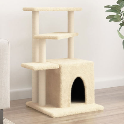 Rascador Para Gatos Con Postes De Sisal 83,5 Cm