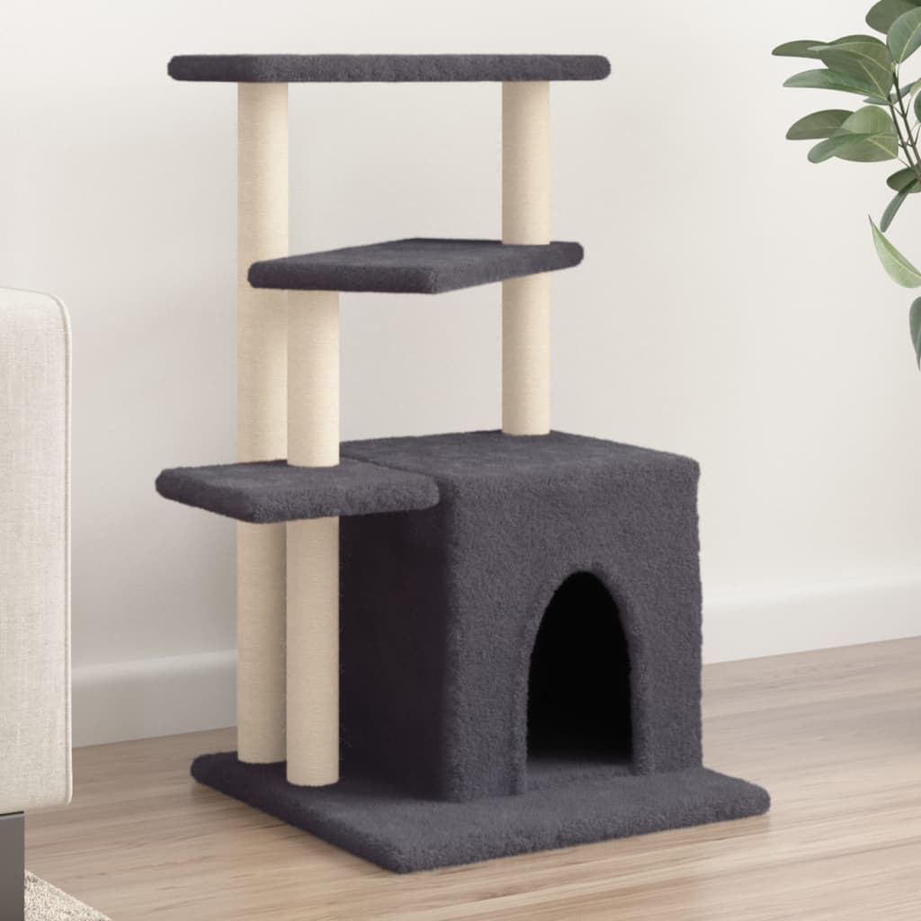 Rascador Para Gatos Con Postes De Sisal 83,5 Cm