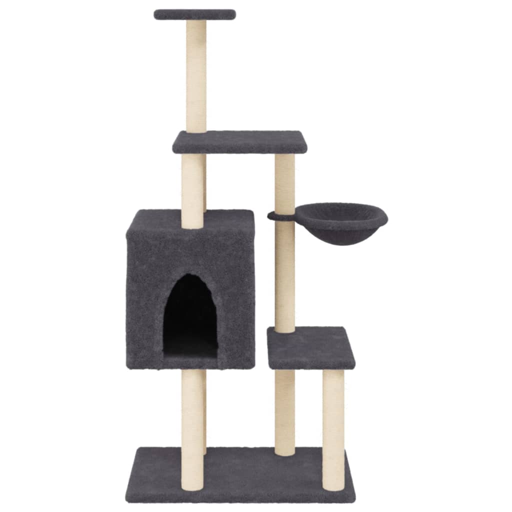 Rascador Para Gatos Con Postes De Sisal 131 Cm