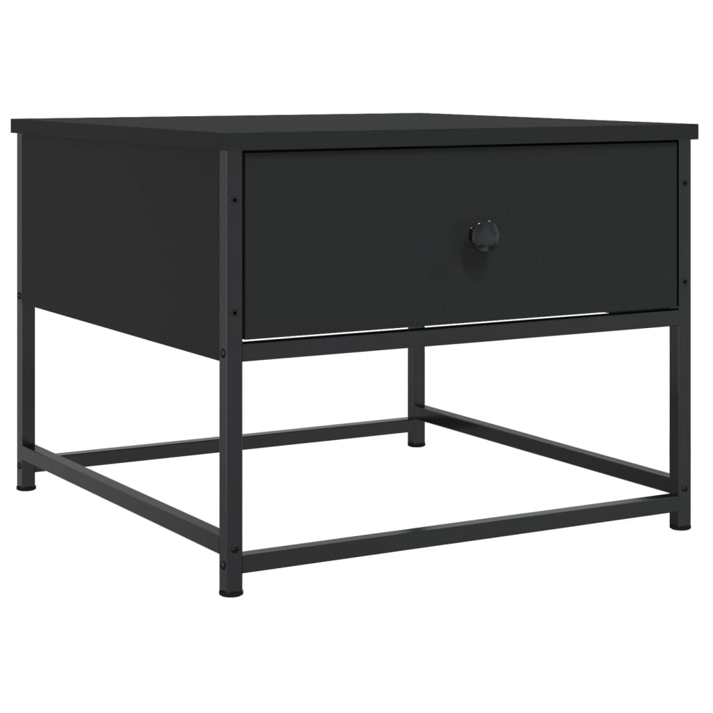 Mesa De Centro Madera De Ingeniería Negra 51X51X40 Cm