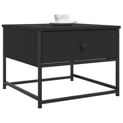 Mesa De Centro Madera De Ingeniería Negra 51X51X40 Cm