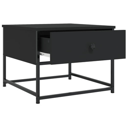 Mesa De Centro Madera De Ingeniería Negra 51X51X40 Cm