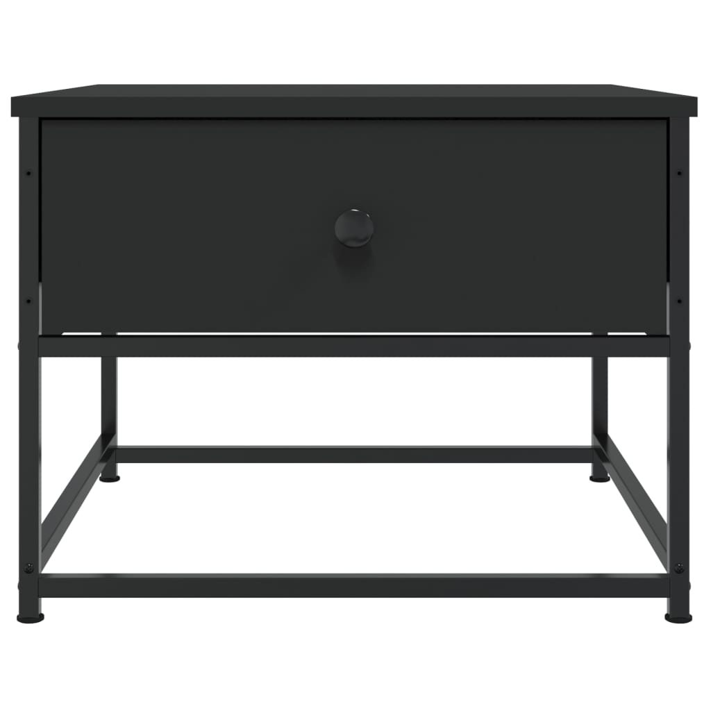 Mesa De Centro Madera De Ingeniería Negra 51X51X40 Cm